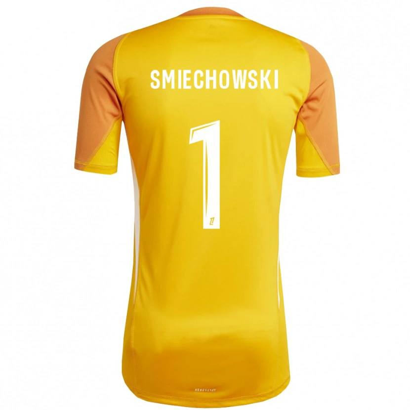Danxen Hombre Camiseta Artur Smiechowski #1 Naranja Blanco Portero Equipación 2025/26 La Camisa