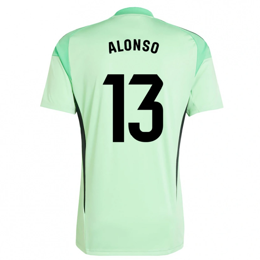 Danxen Hombre Camiseta Maikel Alonso #13 Verde Claro Negro Portero Equipación 2025/26 La Camisa