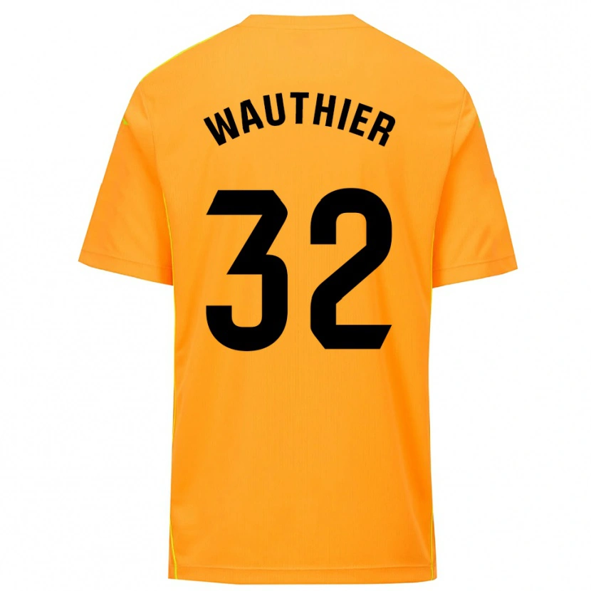 Danxen Hombre Camiseta Hugo Wauthier #32 Naranja Negro Portero Equipación 2025/26 La Camisa