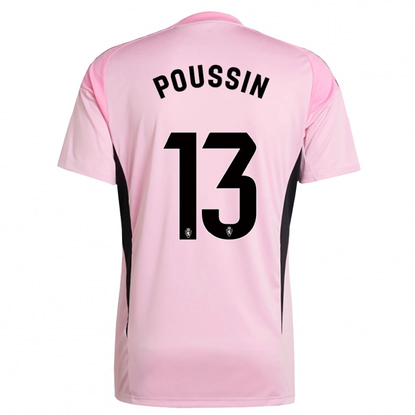Danxen Hombre Camiseta Gaëtan Poussin #13 Rosa Claro Negro Portero Equipación 2025/26 La Camisa