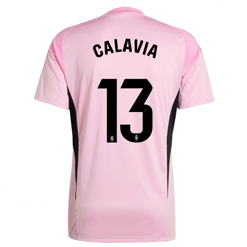 Danxen Hombre Camiseta Carlos Calavia #13 Rosa Claro Negro Portero Equipación 2025/26 La Camisa
