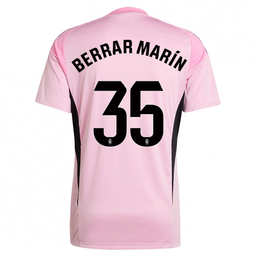 Danxen Hombre Camiseta Sergio Berrar #35 Rosa Claro Negro Portero Equipación 2025/26 La Camisa