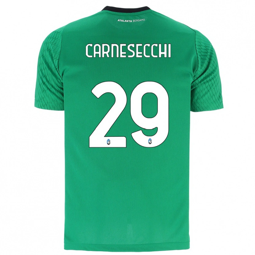 Danxen Hombre Camiseta Marco Carnesecchi #29 Verde Esmeralda Portero Equipación 2025/26 La Camisa