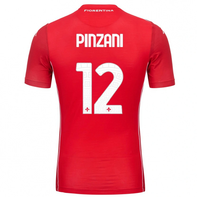 Danxen Hombre Camiseta Lorenzo Pinzani #12 Rojo Blanco Portero Equipación 2025/26 La Camisa