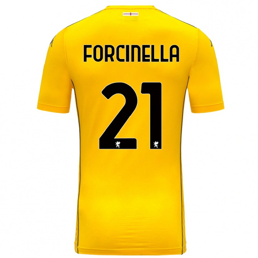 Danxen Hombre Camiseta Camilla Forcinella #21 Amarillo Oscuro Negro Portero Equipación 2025/26 La Camisa