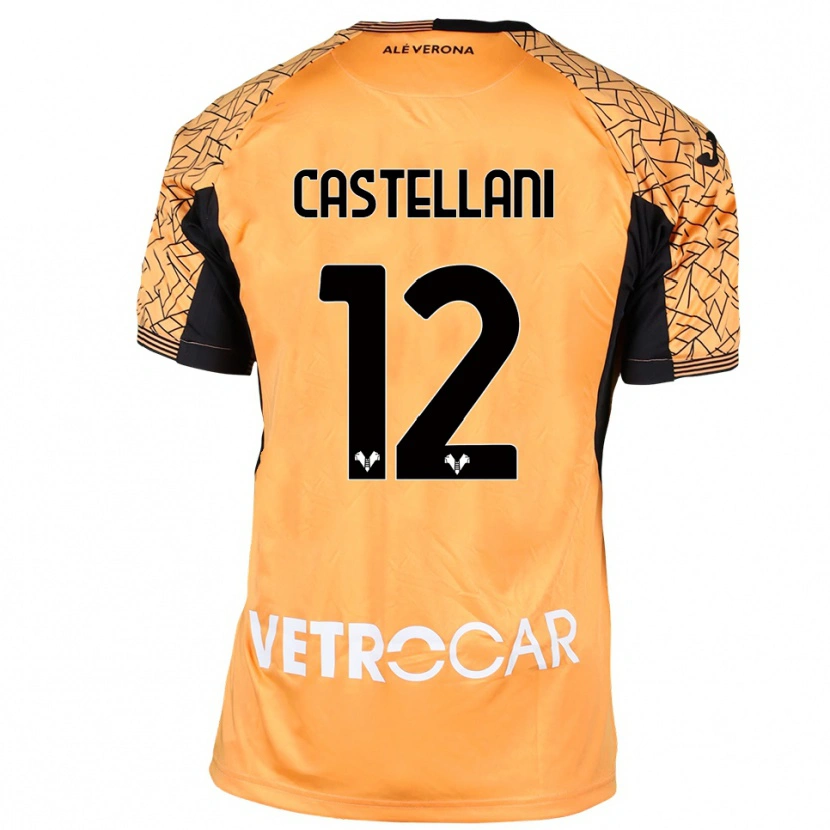 Danxen Hombre Camiseta Zeno Castellani #12 Naranja Negro Blanco Portero Equipación 2025/26 La Camisa