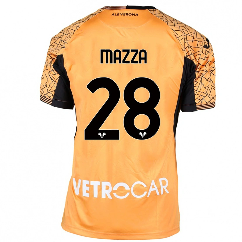 Danxen Hombre Camiseta Vittoria Karol Mazza #28 Naranja Negro Blanco Portero Equipación 2025/26 La Camisa