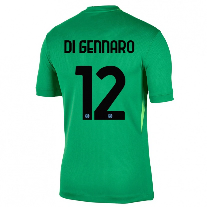 Danxen Hombre Camiseta Raffaele Di Gennaro #12 Verde Claro Negro Portero Equipación 2025/26 La Camisa