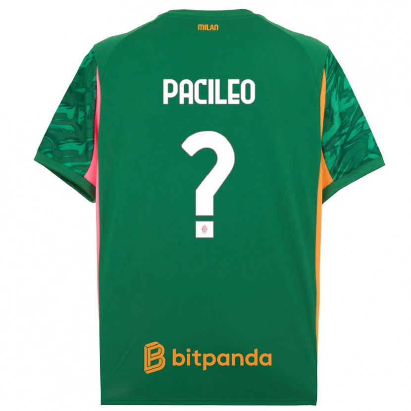 Danxen Hombre Camiseta Alessandro Pacileo #0 Verde Naranja Rosa Portero Equipación 2025/26 La Camisa