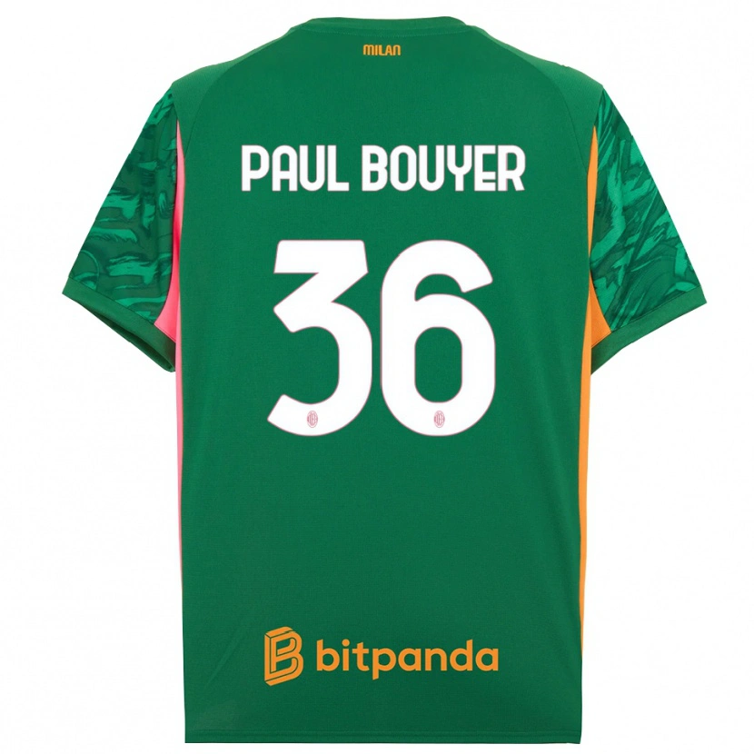 Danxen Hombre Camiseta Léo Paul Bouyer #36 Verde Naranja Rosa Portero Equipación 2025/26 La Camisa