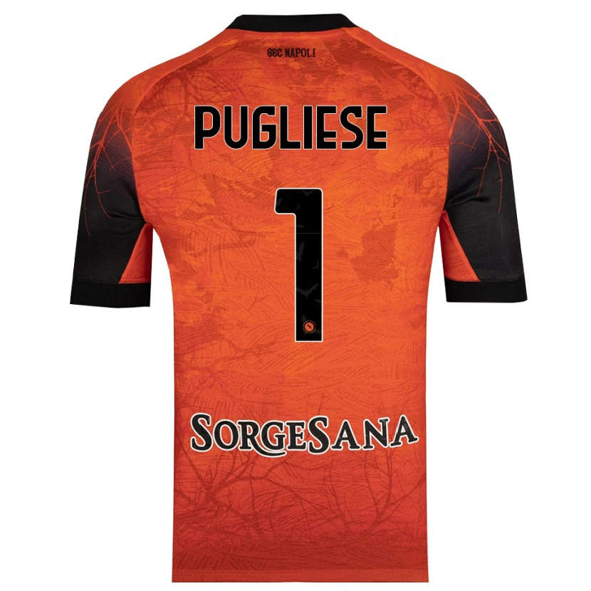 Danxen Hombre Camiseta Claudio Pugliese #1 Naranja Rojo Negro Portero Equipación 2025/26 La Camisa
