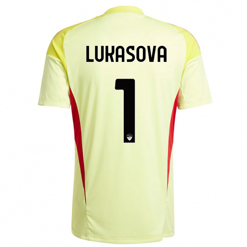 Danxen Hombre Camiseta Olivie Lukášová #1 Amarillo Claro Naranja Portero Equipación 2025/26 La Camisa