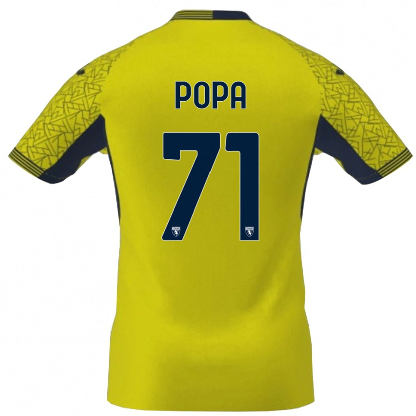 Danxen Hombre Camiseta Mihai Popa #71 Amarillo Negro Portero Equipación 2025/26 La Camisa