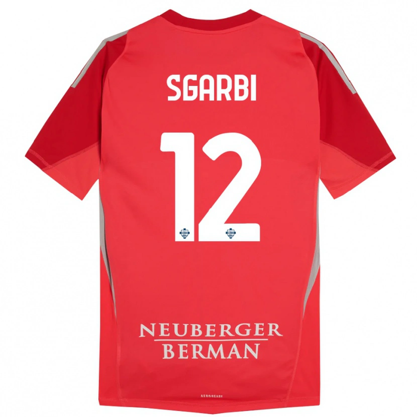 Danxen Hombre Camiseta Dylan Sgarbi #12 Rojo Gris Portero Equipación 2025/26 La Camisa