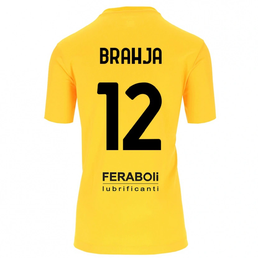 Danxen Hombre Camiseta Thomas Brahja #12 Amarillo Negro Portero Equipación 2025/26 La Camisa