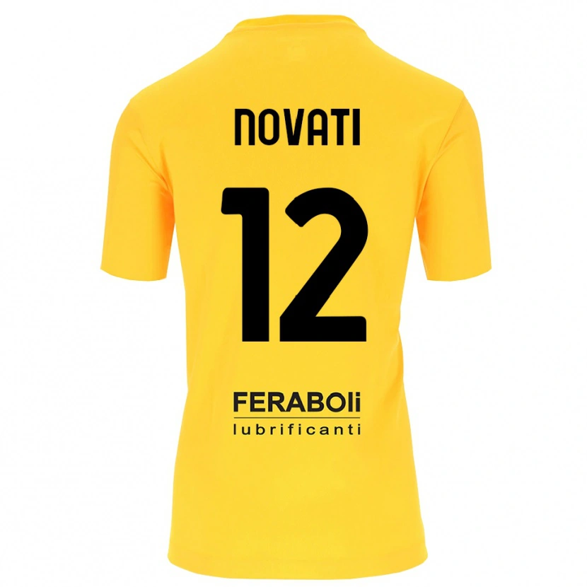 Danxen Hombre Camiseta Lorenzo Novati #12 Amarillo Negro Portero Equipación 2025/26 La Camisa