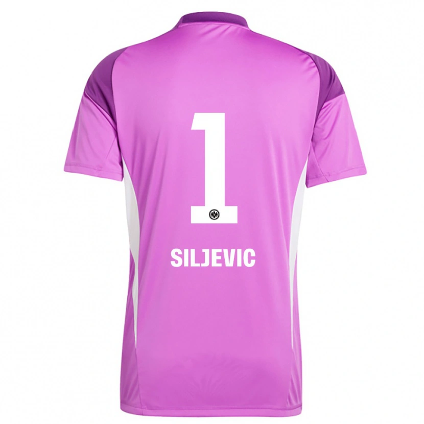 Danxen Hombre Camiseta Amil Siljevic #1 Lila Blanco Portero Equipación 2025/26 La Camisa