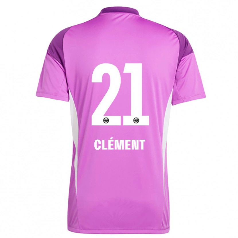Danxen Hombre Camiseta Noah Clément #21 Lila Blanco Portero Equipación 2025/26 La Camisa