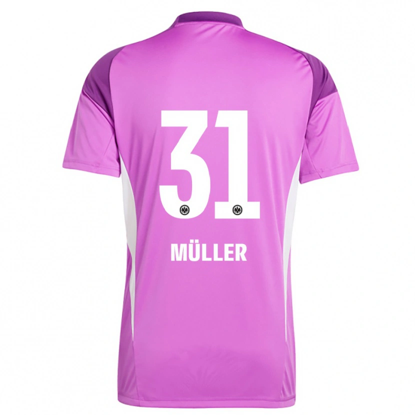 Danxen Hombre Camiseta Laurin Müller #31 Lila Blanco Portero Equipación 2025/26 La Camisa