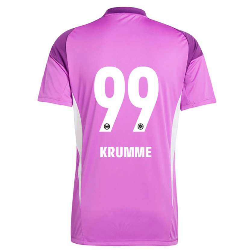 Danxen Hombre Camiseta Janne Krumme #99 Lila Blanco Portero Equipación 2025/26 La Camisa