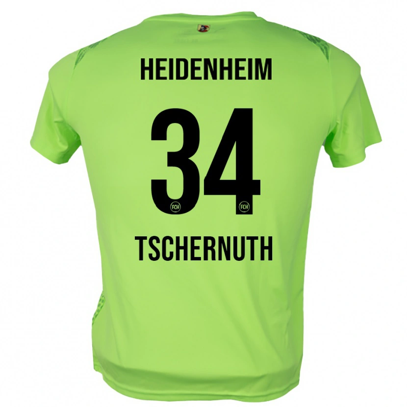 Danxen Hombre Camiseta Paul Tschernuth #34 Verde Pálido Portero Equipación 2025/26 La Camisa