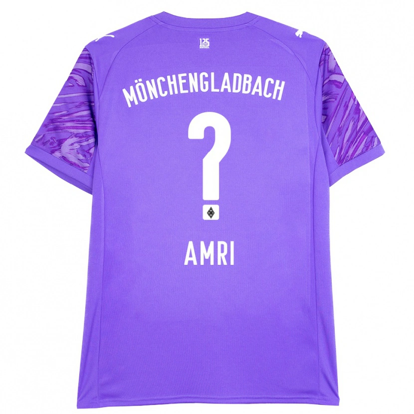 Danxen Hombre Camiseta Abdelrahman Amri #0 Lila Blanco Portero Equipación 2025/26 La Camisa