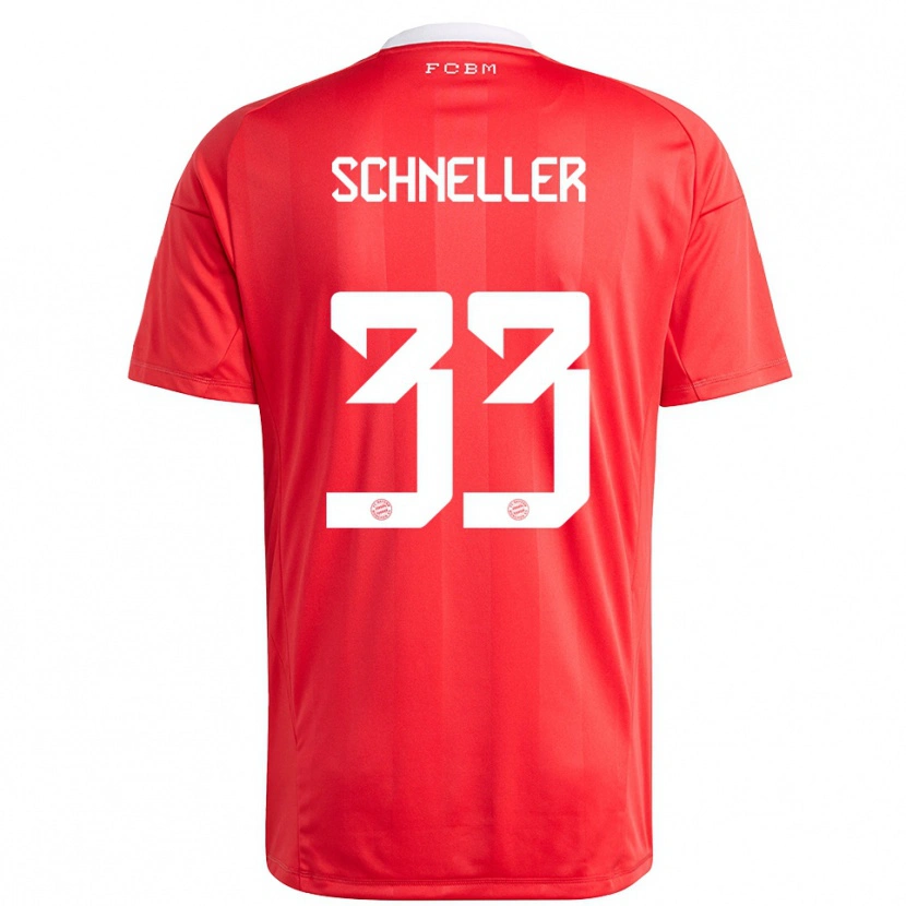 Danxen Hombre Camiseta Lukas Schneller #33 Blanco Rojo Portero Equipación 2025/26 La Camisa