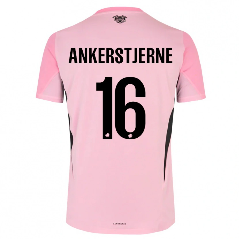 Danxen Hombre Camiseta Ida Ankerstjerne #16 Negro Rosa Portero Equipación 2025/26 La Camisa