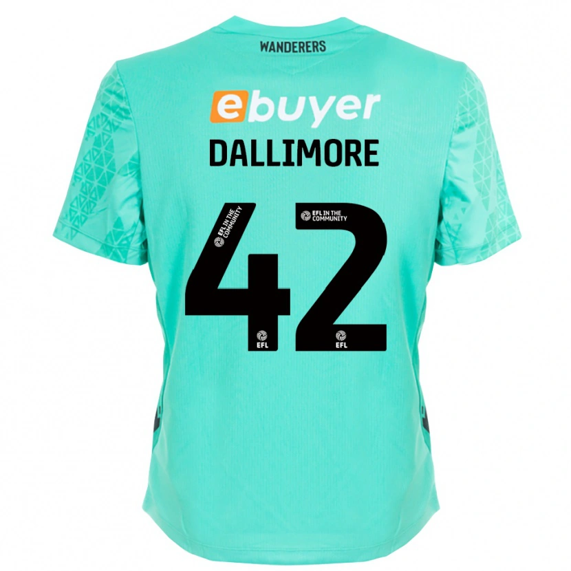 Danxen Mujer Camiseta Jack Dallimore #42 Negro Aqua Portero Equipación 2025/26 La Camisa