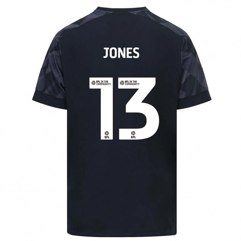 Danxen Mujer Camiseta Sam Jones #13 Blanco Negro Portero Equipación 2025/26 La Camisa