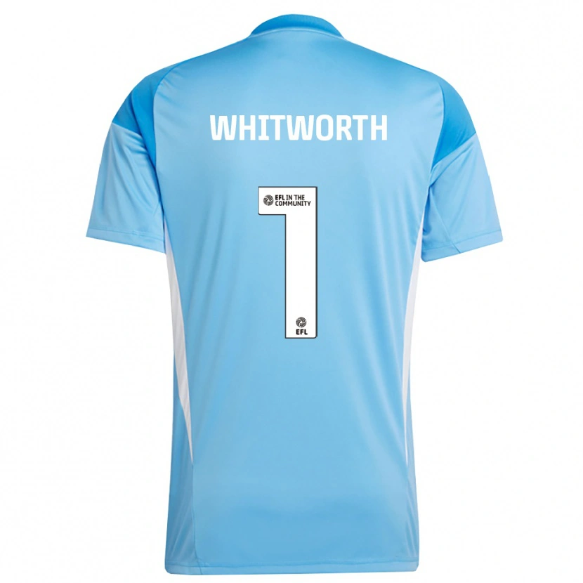 Danxen Mujer Camiseta Joe Whitworth #1 Azul Cielo Portero Equipación 2025/26 La Camisa