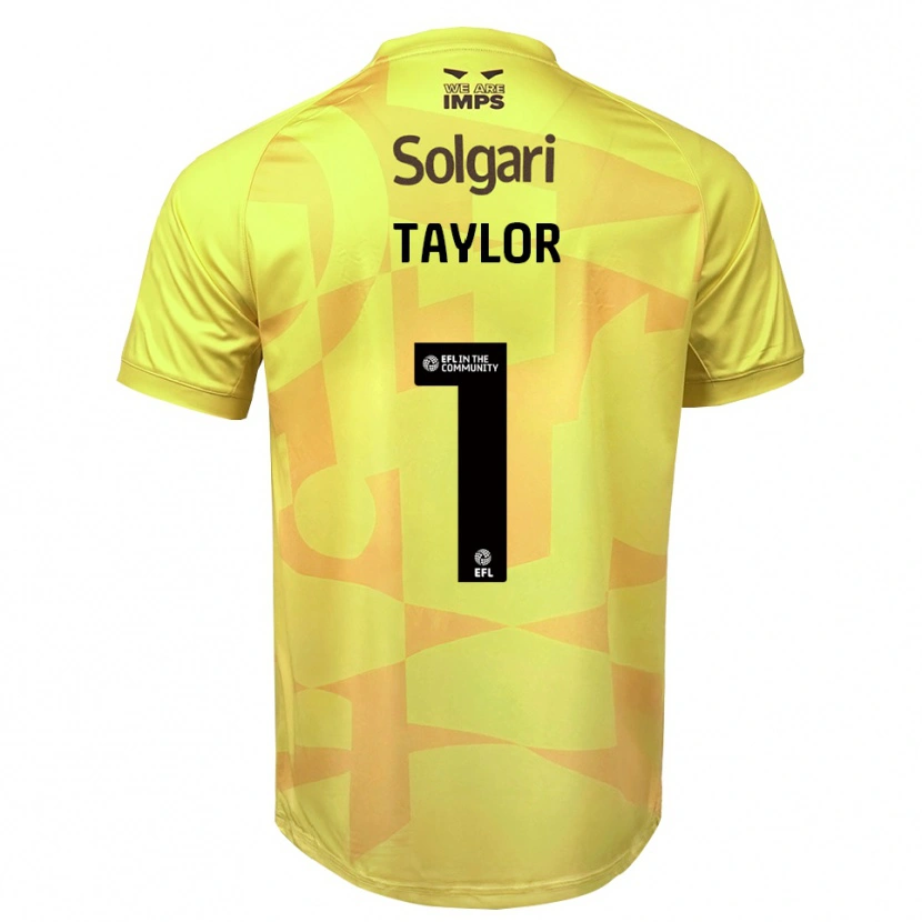 Danxen Mujer Camiseta Jaden Taylor #1 Negro Amarillo Portero Equipación 2025/26 La Camisa