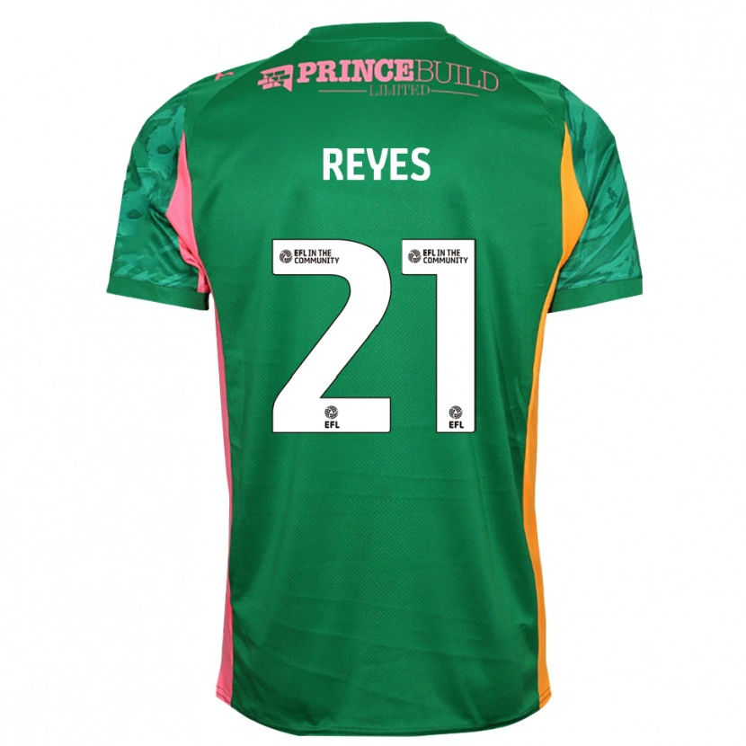 Danxen Mujer Camiseta Vicente Reyes #21 Verde Rosa Portero Equipación 2025/26 La Camisa