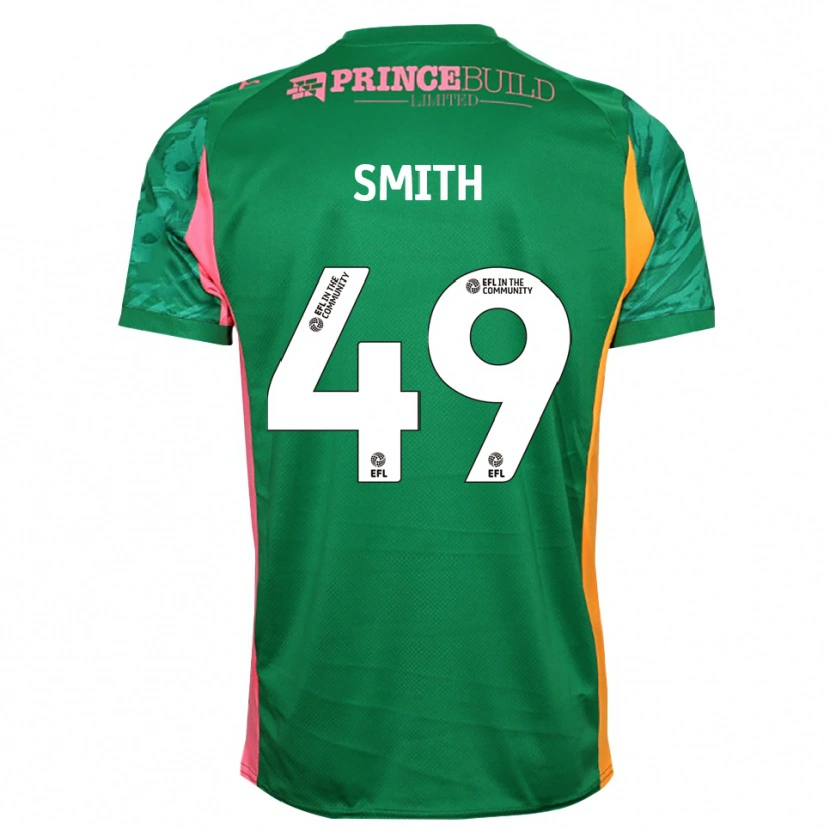 Danxen Mujer Camiseta Bastian Smith #49 Verde Rosa Portero Equipación 2025/26 La Camisa