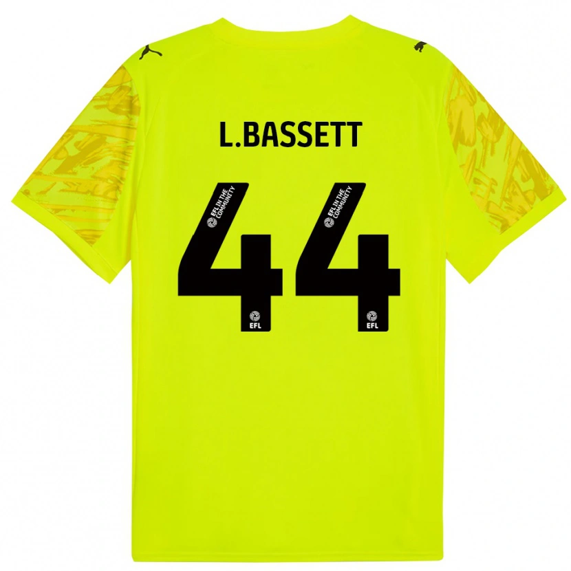 Danxen Mujer Camiseta Louis Bassett #44 Verde Fluorescente Negro Portero Equipación 2025/26 La Camisa