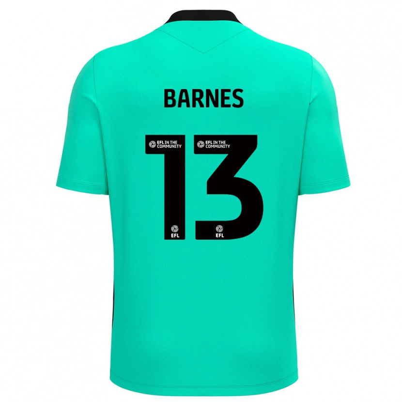 Danxen Mujer Camiseta Callum Barnes #13 Turquesa Portero Equipación 2025/26 La Camisa