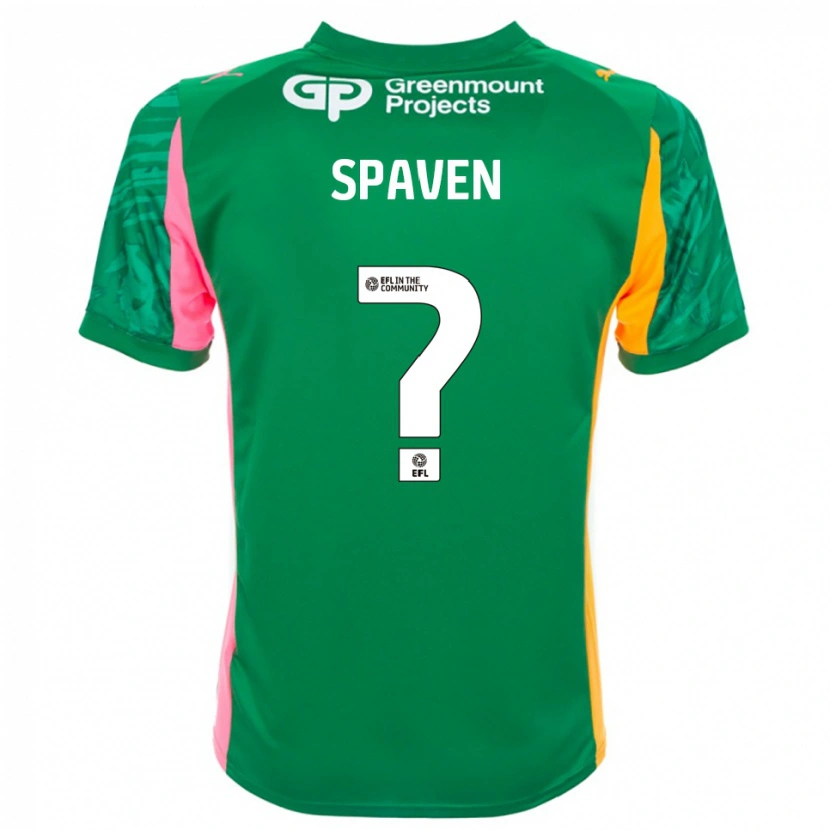 Danxen Mujer Camiseta Jake Spaven #0 Verde Rosa Naranja Portero Equipación 2025/26 La Camisa