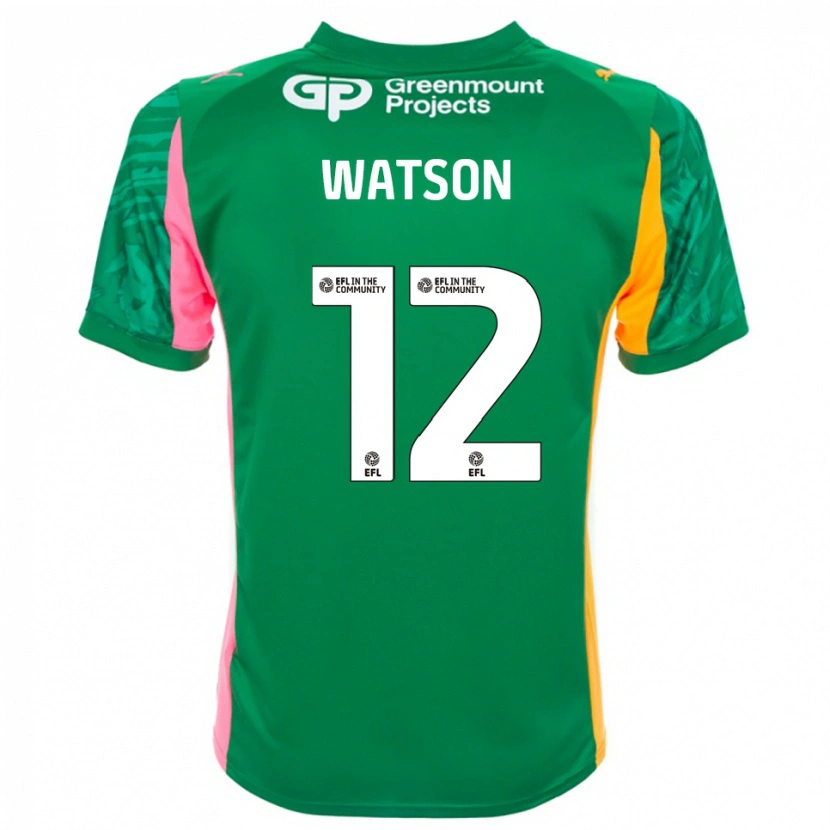 Danxen Mujer Camiseta Tom Watson #12 Verde Rosa Naranja Portero Equipación 2025/26 La Camisa