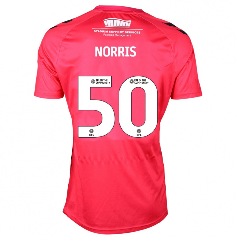 Danxen Mujer Camiseta Will Norris #50 Blanco Rojo Portero Equipación 2025/26 La Camisa