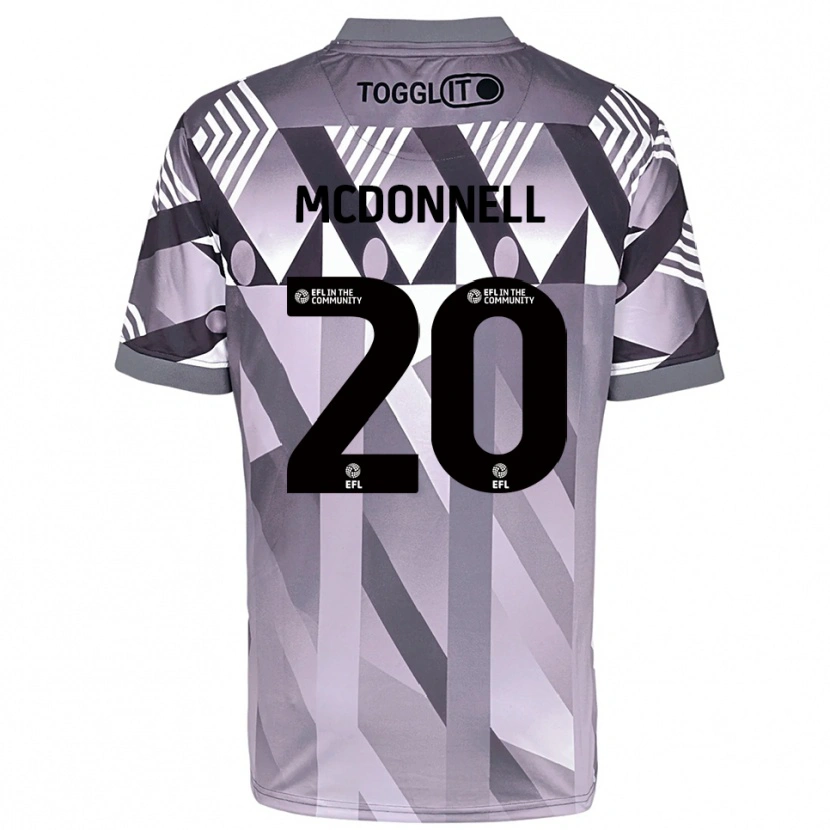 Danxen Mujer Camiseta Joe McDonnell #20 Negro Gris Claro Portero Equipación 2025/26 La Camisa