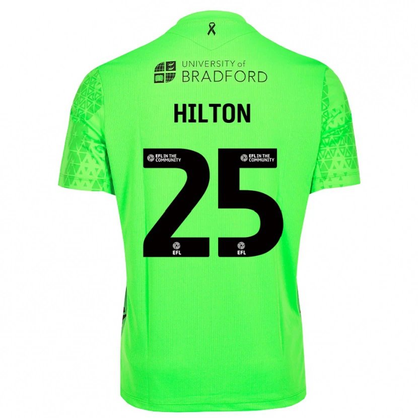 Danxen Mujer Camiseta Joe Hilton #25 Verde Primavera Portero Equipación 2025/26 La Camisa