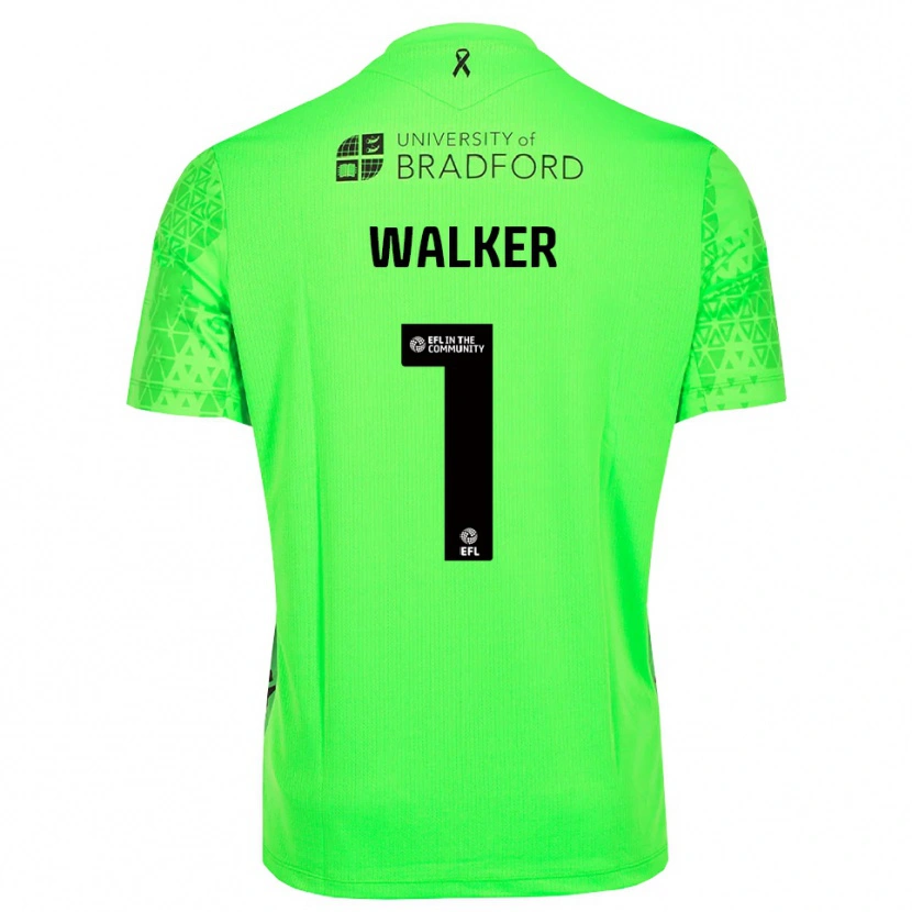 Danxen Mujer Camiseta Sam Walker #1 Verde Primavera Portero Equipación 2025/26 La Camisa