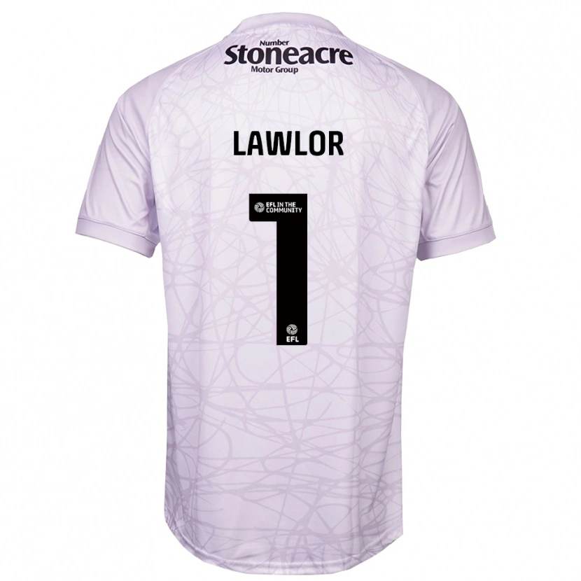Danxen Mujer Camiseta Ian Lawlor #1 Gris Claro Negro Portero Equipación 2025/26 La Camisa