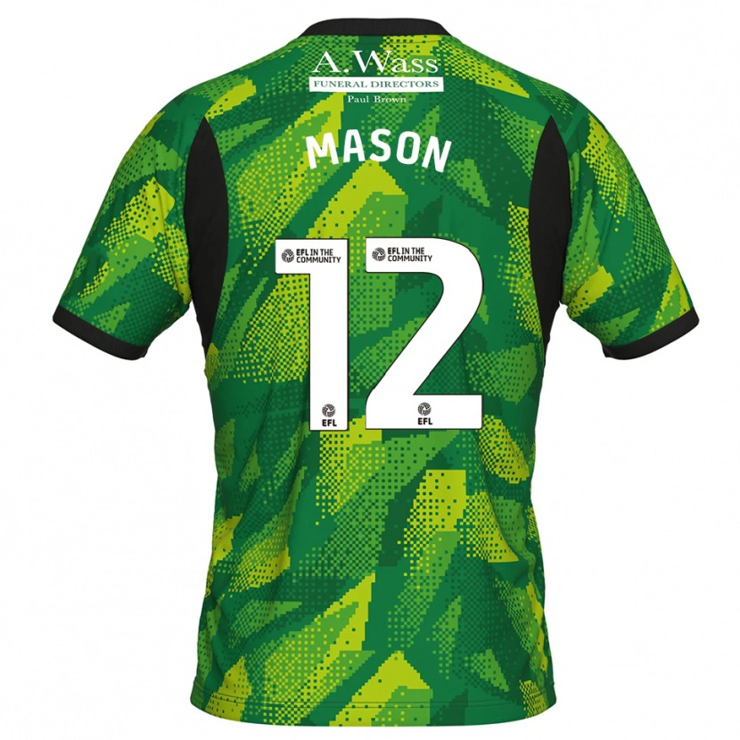 Danxen Mujer Camiseta Owen Mason #12 Verde Negro Portero Equipación 2025/26 La Camisa
