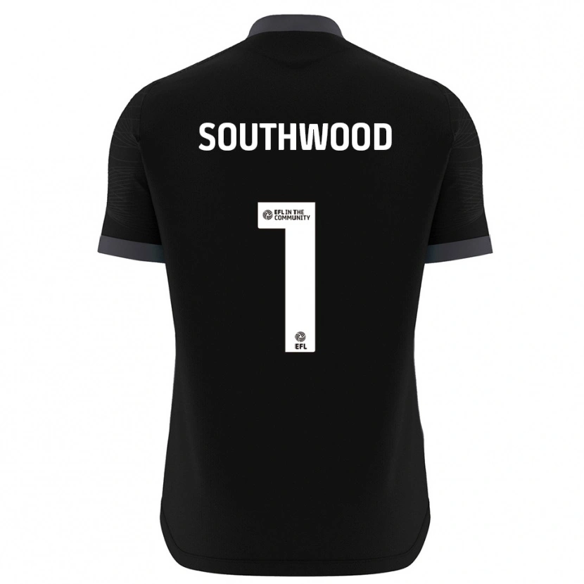 Danxen Mujer Camiseta Luke Southwood #1 Blanco Negro Portero Equipación 2025/26 La Camisa