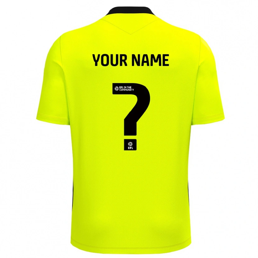 Danxen Mujer Camiseta Colchester United Negro Amarillo Portero Equipación 2025/26 La Camisa