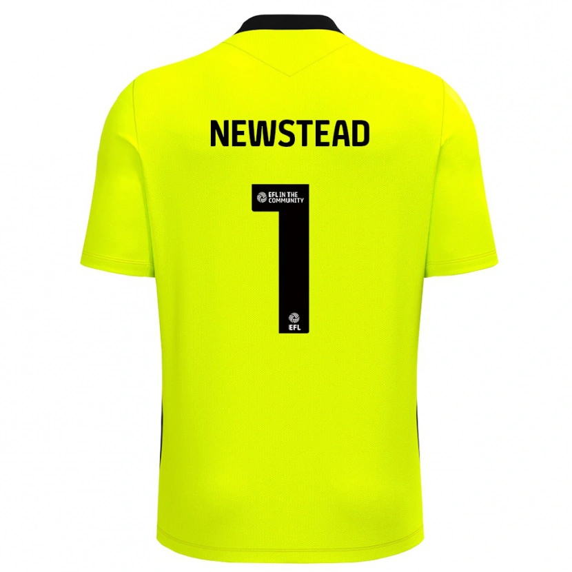 Danxen Mujer Camiseta Jamie-Louise Newstead #1 Negro Amarillo Portero Equipación 2025/26 La Camisa