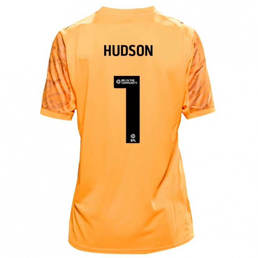 Danxen Mujer Camiseta Mathew Hudson #1 Negro Naranja Portero Equipación 2025/26 La Camisa