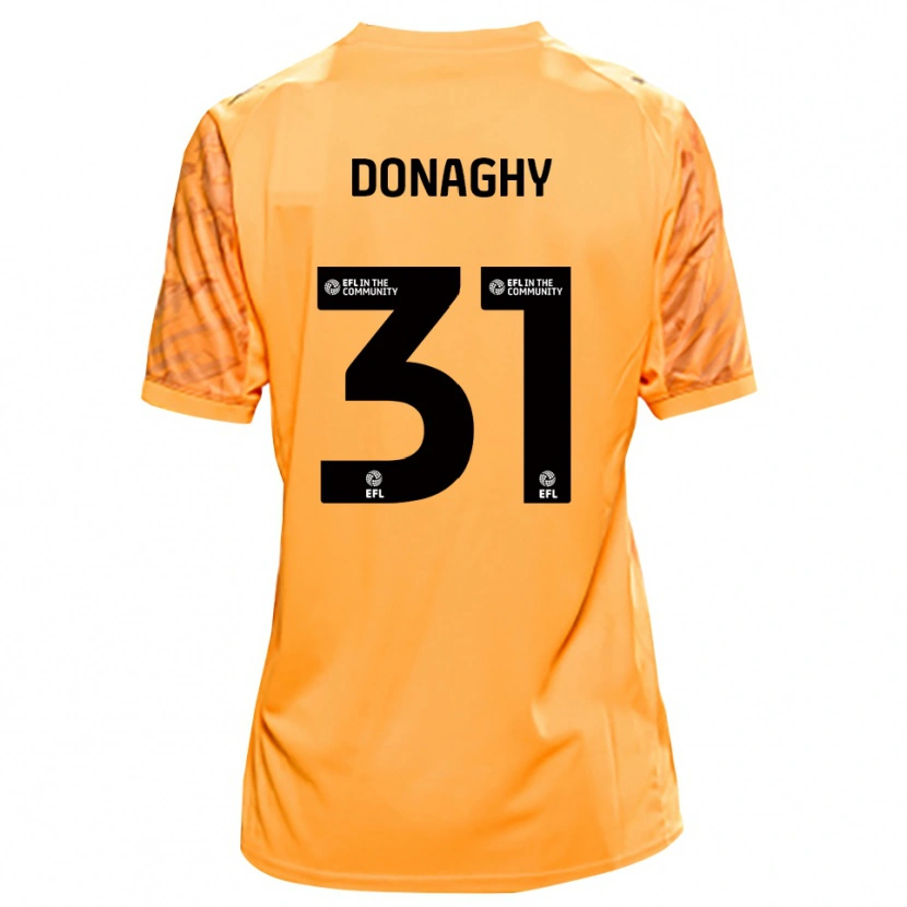 Danxen Mujer Camiseta Tom Donaghy #31 Negro Naranja Portero Equipación 2025/26 La Camisa