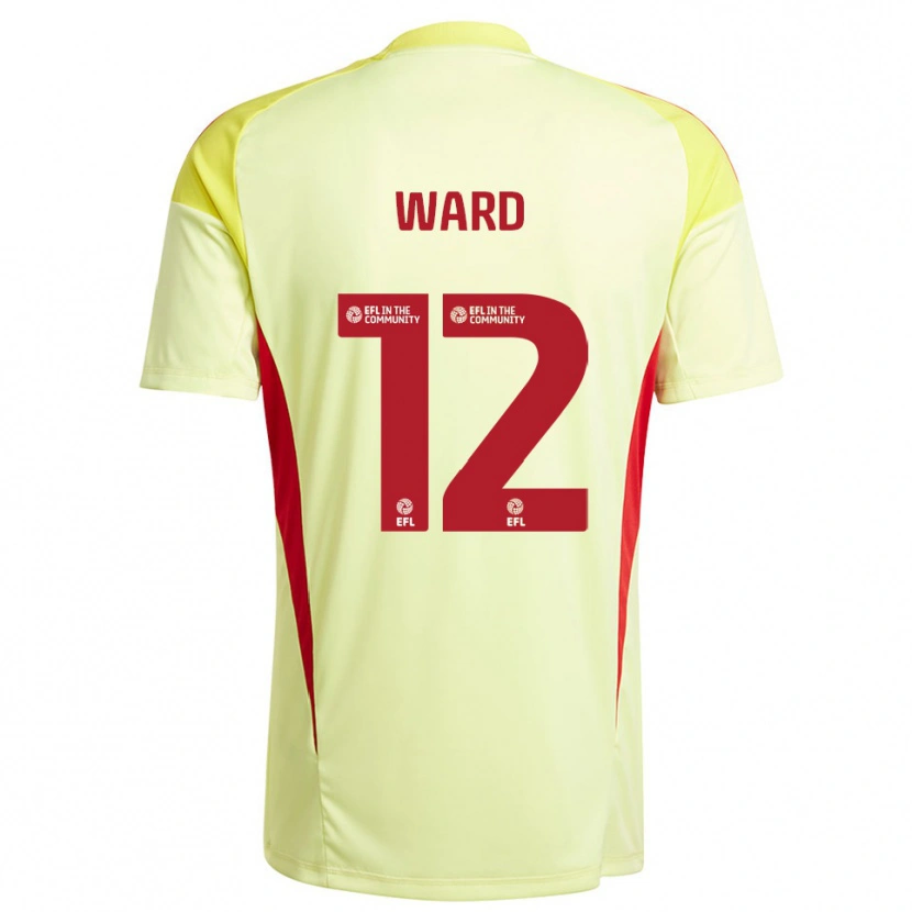 Danxen Mujer Camiseta Lewis Ward #12 Amarillo Pálido Portero Equipación 2025/26 La Camisa